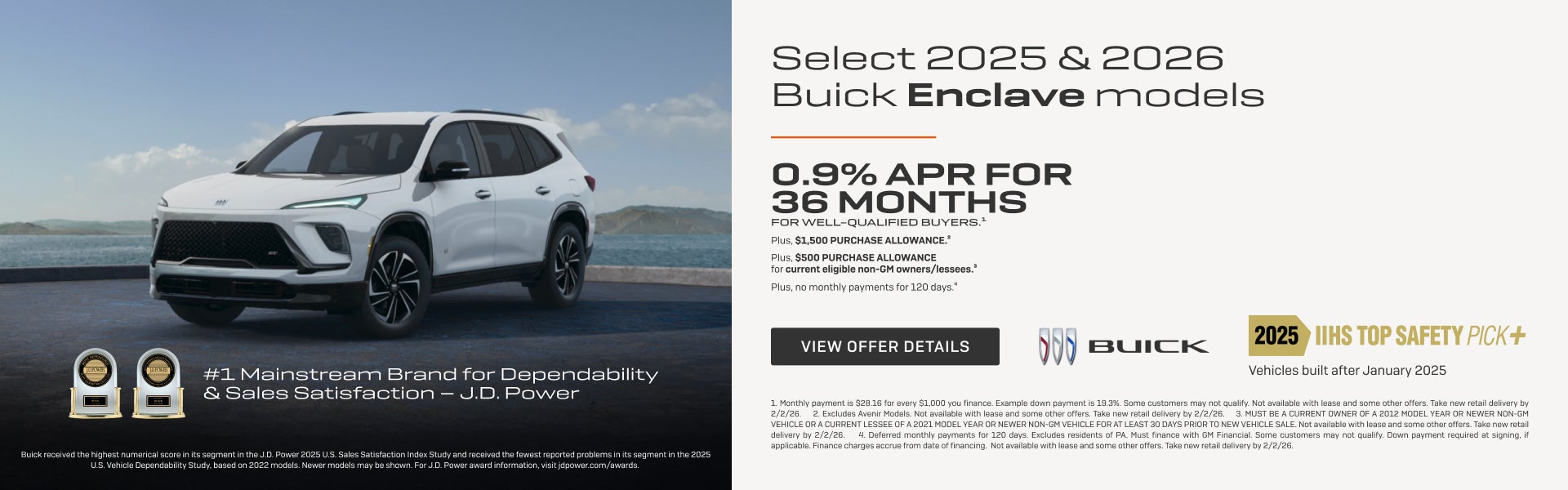 0.9% APR FOR 36 MONTHS 
FOR WELL-QUALIFIED BUYERS.1

Plus, $1,500 PURCHASE ALLOWANCE. 2

Plus, $5...